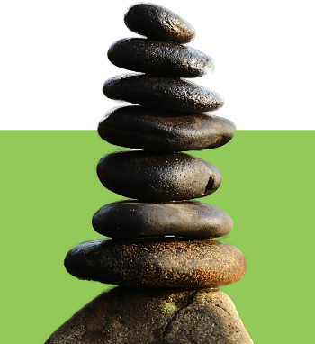 Stack of smooth stones